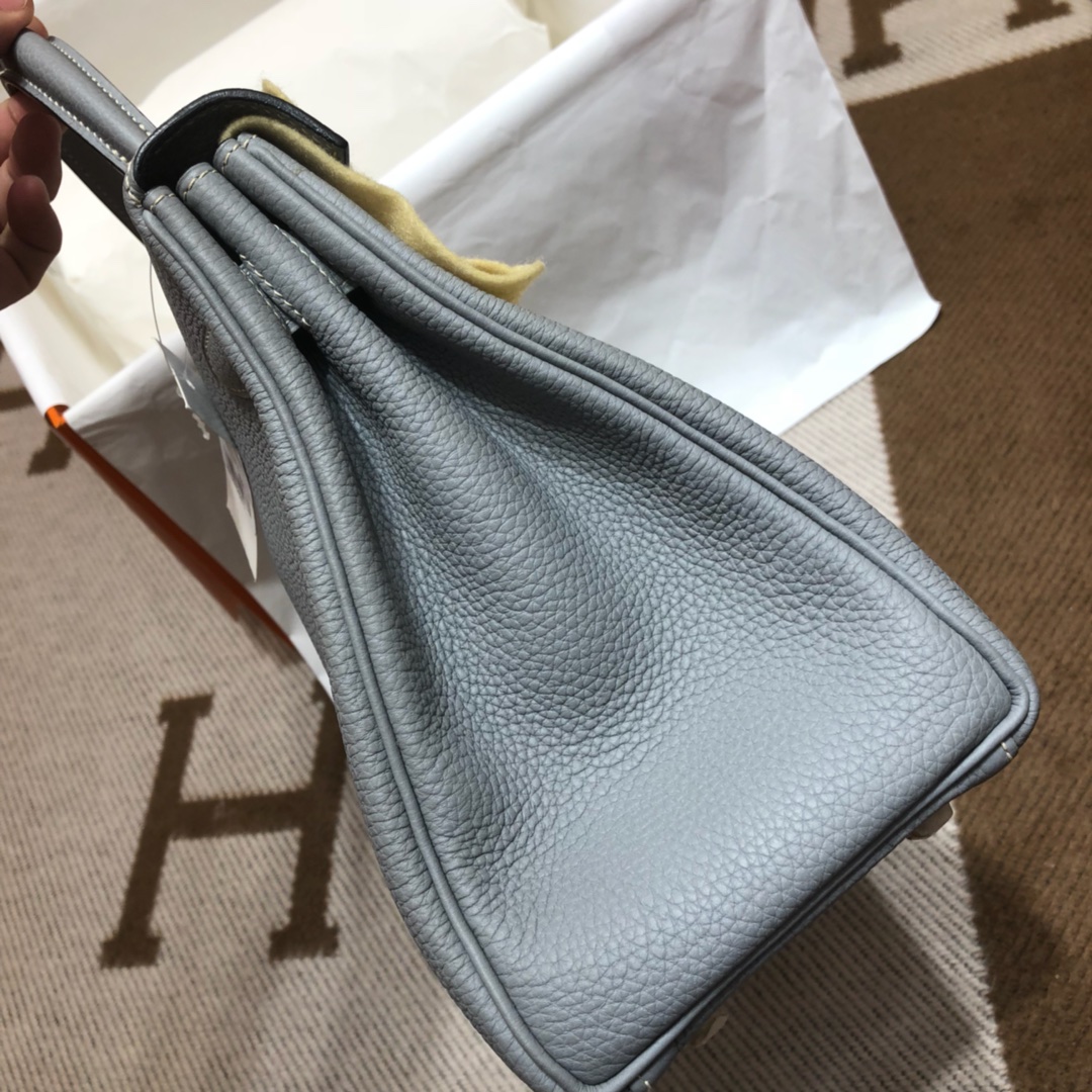 Hermes Kelly 28cm Handbag Shoulder Bag in Blue Lin Togo Leather